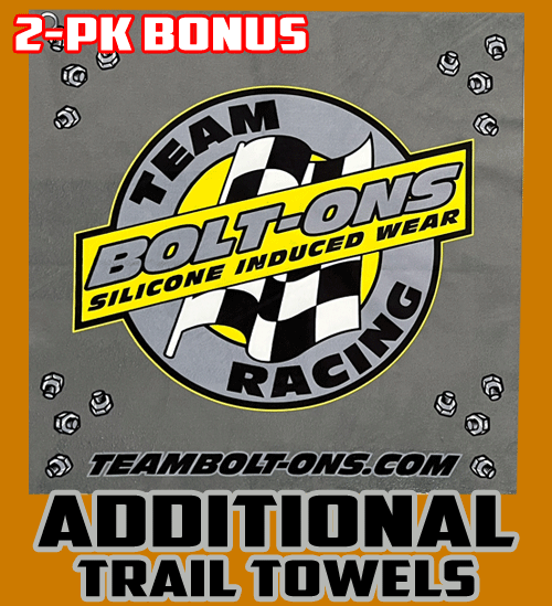 2 (pk) Team Bolt-Ons Race Wipe Reel Trail Towels
